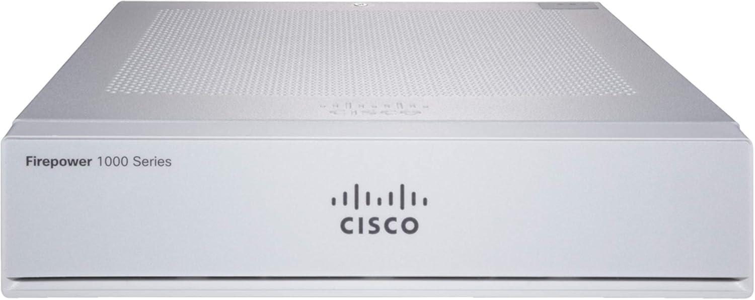 Cisco Secure Firewall: Firepower 1010 Security Appliance with ASA Software, 8 Gigabit Ethernet (GbE) Ports, Up to 2 Gbps Throughput, 90-Day Limited Warranty...